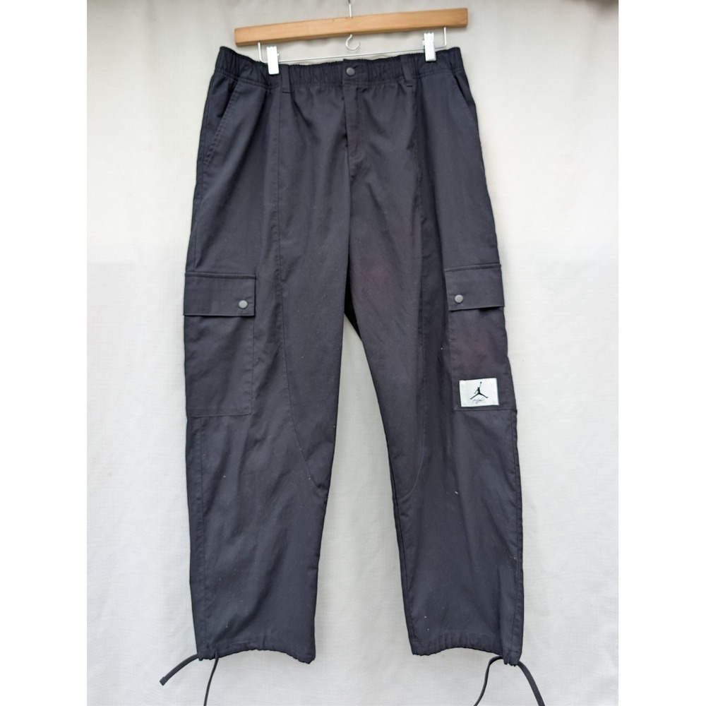 Jordan Cargo Pants Womens XL Black Cotton‎ Poly Flight Utility Joggers Loose